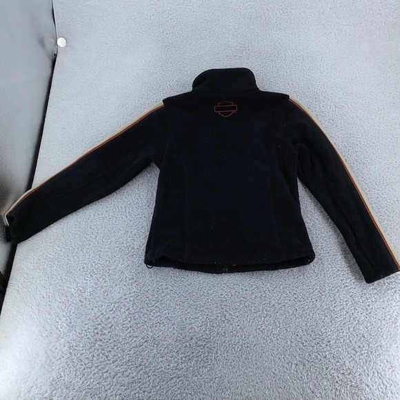 Harley-Davidson Full Zip Fleece Jacket Womens Medium Biker Motorcycle Orange HD - Picture 4 of 11